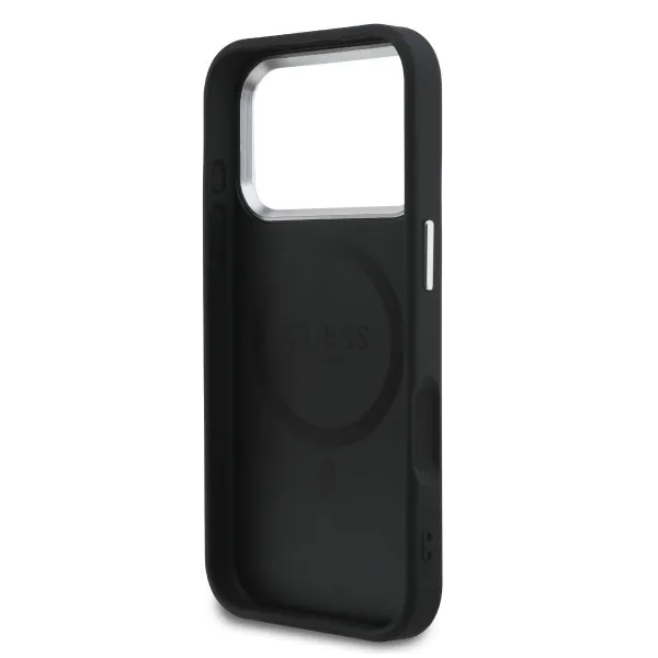 GUESS PU MAGSAFE Ochranný kryt pre Apple iPhone 17 Pro Max BLACK