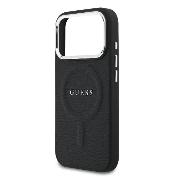 GUESS PU MAGSAFE Ochranný kryt pre Apple iPhone 17 Pro Max BLACK