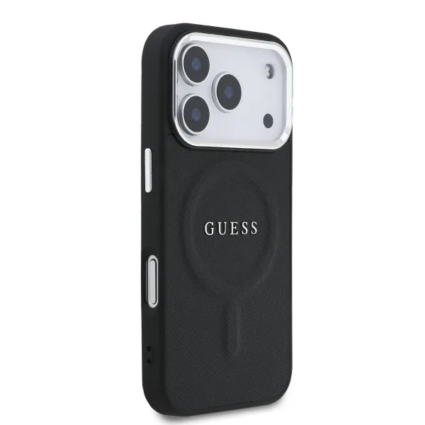 GUESS PU MAGSAFE Ochranný kryt pre Apple iPhone 17 Pro Max BLACK