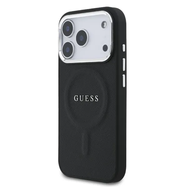 GUESS PU MAGSAFE Ochranný kryt pre Apple iPhone 17 Pro Max BLACK