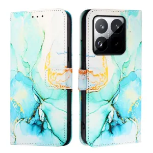 ART MARBLE Peňaženkový kryt pre Xiaomi 15T GREEN
