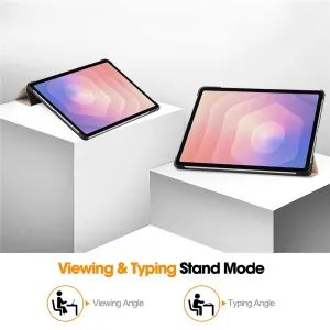 LEATHER Zaklápací kryt pre Samsung Galaxy Tab S11 ROSE GOLD