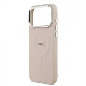 GUESS PU MAGSAFE Ochranný kryt pre Apple iPhone 17 Pro Max PINK