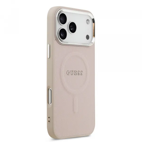 GUESS PU MAGSAFE Ochranný kryt pre Apple iPhone 17 Pro Max PINK