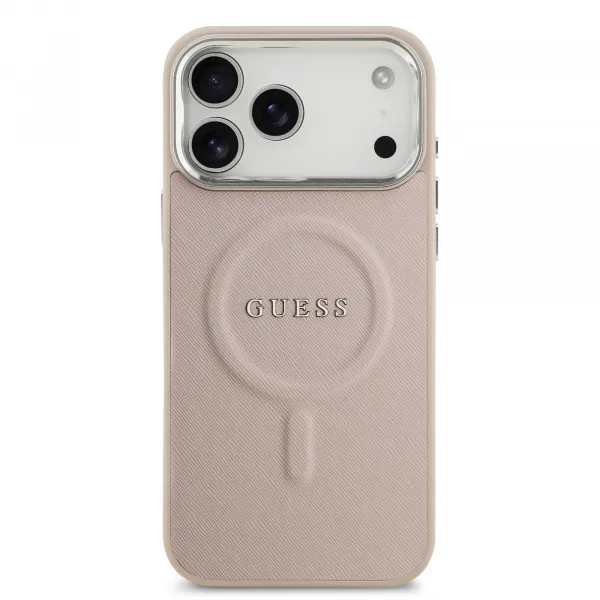 GUESS PU MAGSAFE Ochranný kryt pre Apple iPhone 17 Pro Max PINK