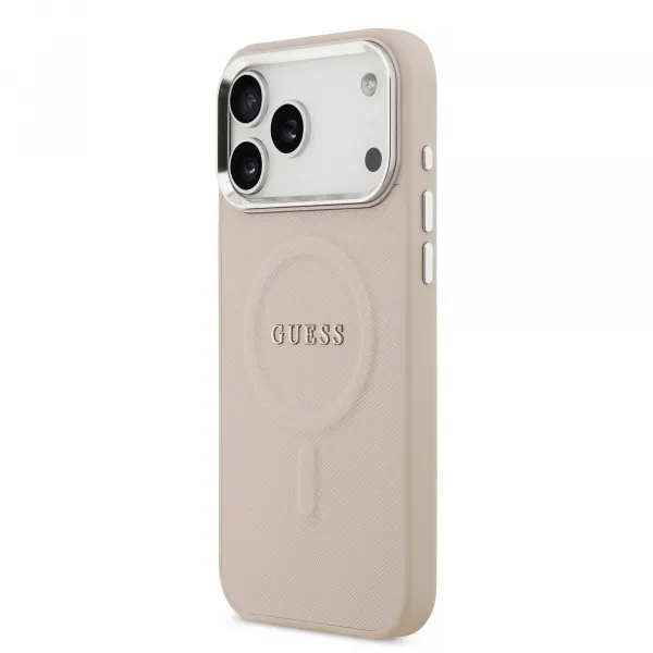 GUESS PU MAGSAFE Ochranný kryt pre Apple iPhone 17 Pro Max PINK