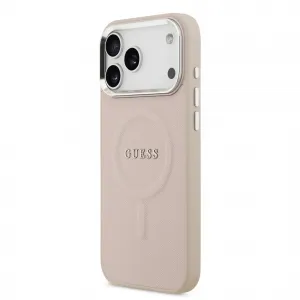 GUESS PU MAGSAFE Ochranný kryt pre Apple iPhone 17 Pro Max PINK