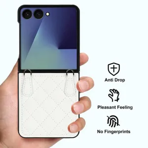 RHOMBIC Ochranný kryt s remienkom Samsung Galaxy Z Flip7 5G biely