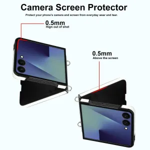 RHOMBIC Ochranný kryt s remienkom Samsung Galaxy Z Flip7 5G biely