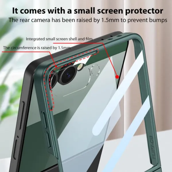 GKK XTCASE Ochranný kryt s držiakom Samsung Galaxy Z Flip7 5G TITANIUM GREY