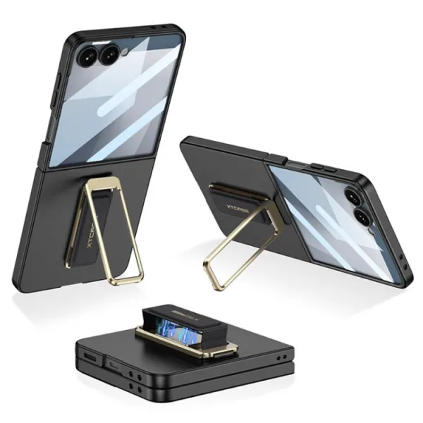 GKK XTCASE Ochranný kryt s držiakom Samsung Galaxy Z Flip7 5G čierny