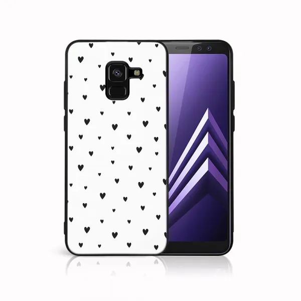 MY ART Ochranný kryt pre Samsung Galaxy A8 2018 (A530) BLACK HEARTS (167)