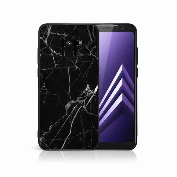 MY ART Ochranný kryt pre Samsung Galaxy A8 2018 (A530) BLACK MARBLE (142)