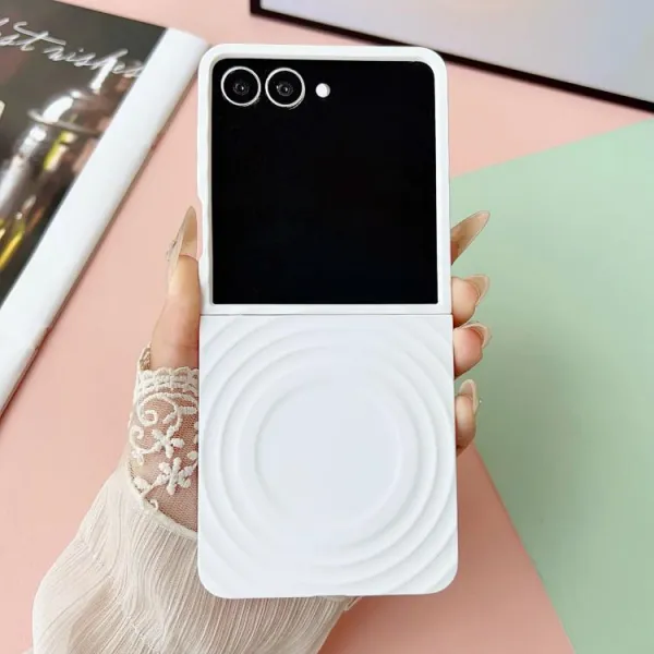 RIPPLE CASE Plastový kryt s MagSafe Samsung Galaxy Z Flip7 5G biely