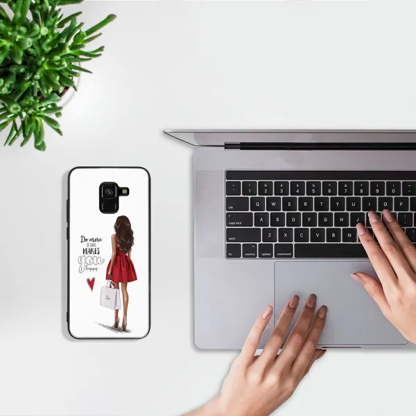 MY ART Ochranný kryt pre Samsung Galaxy A8 2018 (A530) RED DRESS (137)