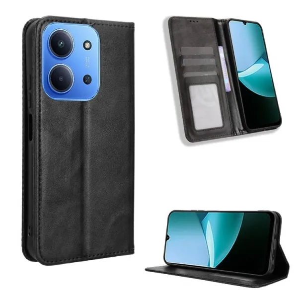 BUSINESS Peňaženkový kryt pre Xiaomi Redmi 15C / Redmi 15C 5G čierny