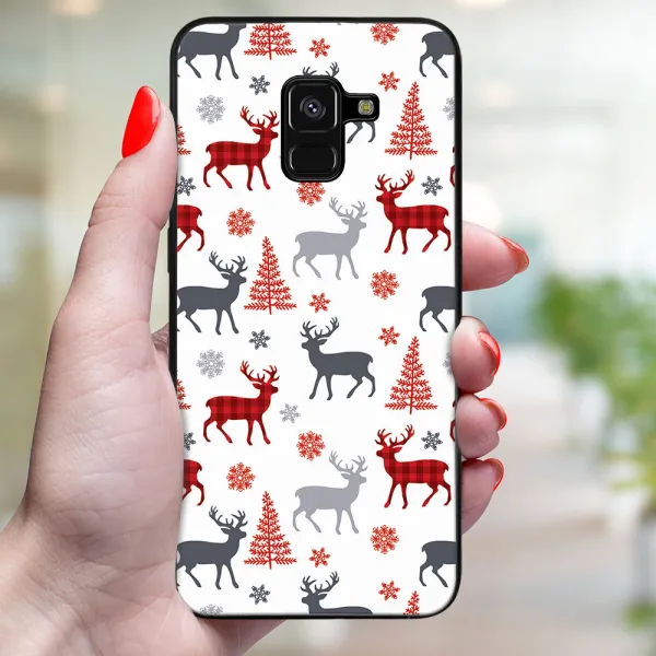 MY ART Kryt s vianočným dizajnom Samsung Galaxy A8 2018 (A530) DEER (068)
