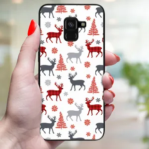 MY ART Kryt s vianočným dizajnom Samsung Galaxy A8 2018 (A530) DEER (068)