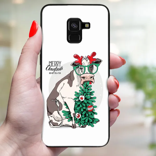 MY ART Kryt s vianočným dizajnom Samsung Galaxy A8 2018 (A530) MERRY CHRISTMAS (074)