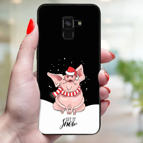 MY ART Kryt s vianočným dizajnom Samsung Galaxy A8 2018 (A530) LET IT SNOW (075)