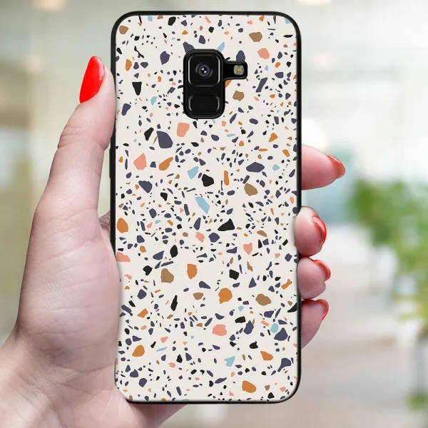 MY ART Ochranný kryt pre Samsung Galaxy A8 2018 (A530) BEIGE TERRAZZO (162)