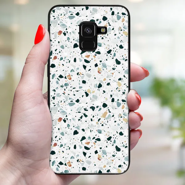 MY ART Ochranný kryt pre Samsung Galaxy A8 2018 (A530) GREY TERRAZZO (163)
