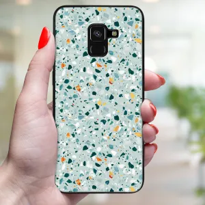 MY ART Ochranný kryt pre Samsung Galaxy A8 2018 (A530) BLUE TERRAZZO (164)