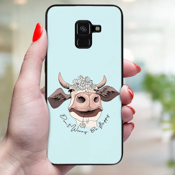 MY ART Ochranný kryt pre Samsung Galaxy A8 2018 (A530) HAPPY COW (181)