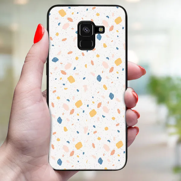 MY ART Ochranný kryt pre Samsung Galaxy A8 2018 (A530) ORANGE TERRAZZO (165)