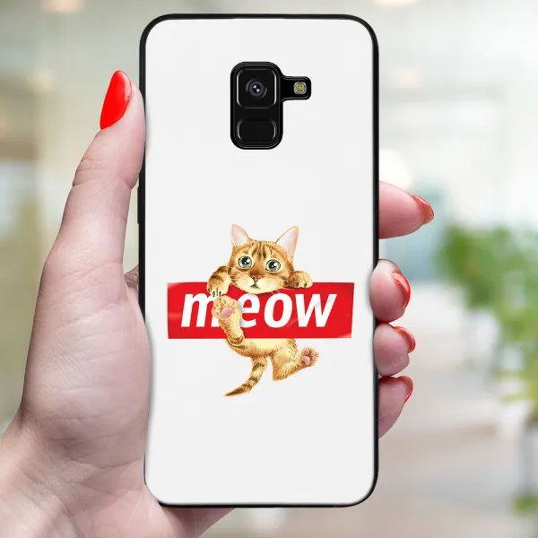 MY ART Ochranný kryt pre Samsung Galaxy A8 2018 (A530) MEOW (183)