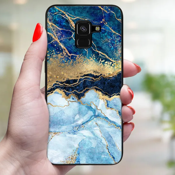 MY ART Ochranný kryt pre Samsung Galaxy A8 2018 (A530) BLUE MARBLE (141)