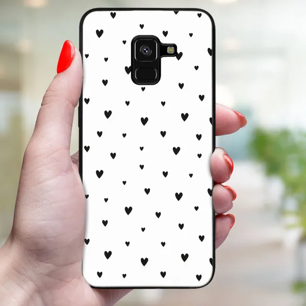 MY ART Ochranný kryt pre Samsung Galaxy A8 2018 (A530) BLACK HEARTS (167)