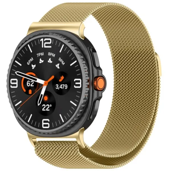 MILANESE Kovový remienok pre Samsung Galaxy Watch8 / Watch8 Classic zlatý