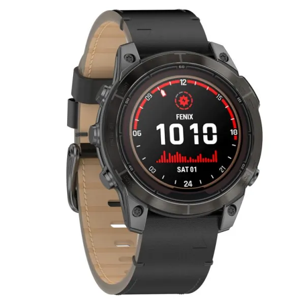 LEATHER Kožený remienok pre Garmin - šírka 26mm QuickFit čierny