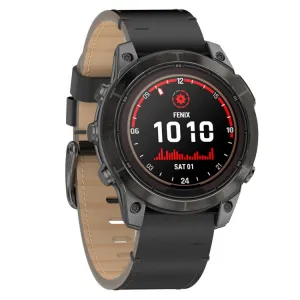 LEATHER Kožený remienok pre Garmin - šírka 26mm QuickFit čierny