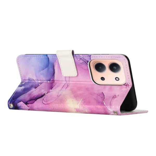 ART MARBLE Peňaženkový kryt pre Xiaomi Redmi 15C / Redmi 15C 5G PURPLE