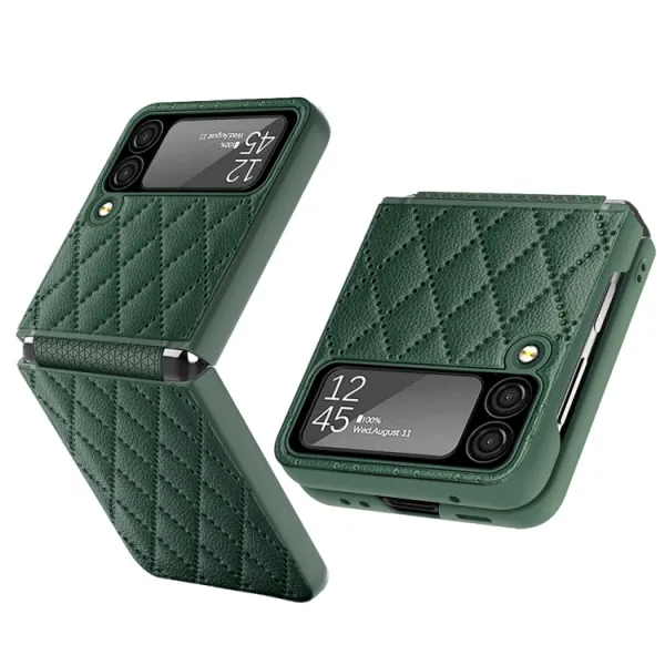 LATTICE Ochranný obal pre Samsung Galaxy Z Flip4 5G zelený