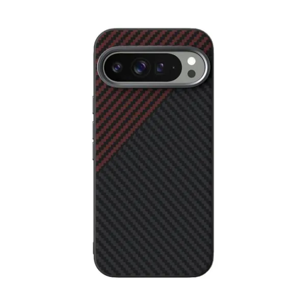 ABEEL C CARBON Ochranný kryt pre Google Pixel 10 / Google Pixel 10 Pro BLACK-RED