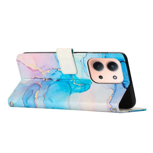 ART MARBLE Peňaženkový kryt pre Xiaomi Redmi 15C / Redmi 15C 5G BLUE PINK