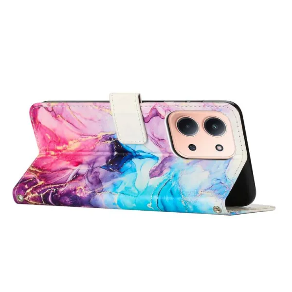 ART MARBLE Peňaženkový kryt pre Xiaomi Redmi 15C / Redmi 15C 5G BLUE PURPLE