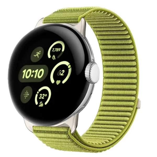NYLON Vymeniteľný remienok pre Google Pixel Watch 4 45mm / Pixel Watch 3 45mm svetlozelený
