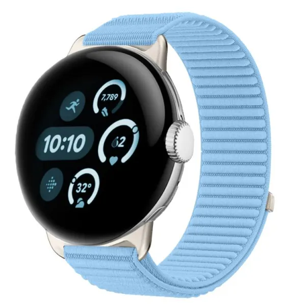 NYLON Vymeniteľný remienok pre Google Pixel Watch 4 45mm / Pixel Watch 3 45mm svetlomodrý