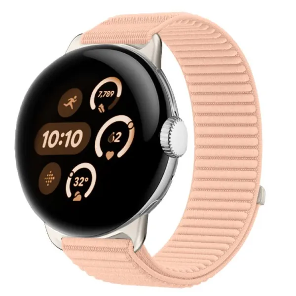 NYLON Vymeniteľný remienok pre Google Pixel Watch 4 45mm / Pixel Watch 3 45mm svetloružový