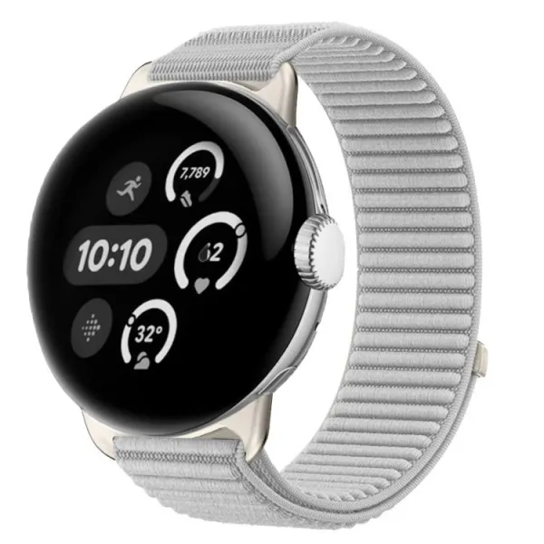 NYLON Vymeniteľný remienok pre Google Pixel Watch / Pixel Watch 2 / Pixel Watch 3 41mm / Pixel Watch 4 41mm šedý