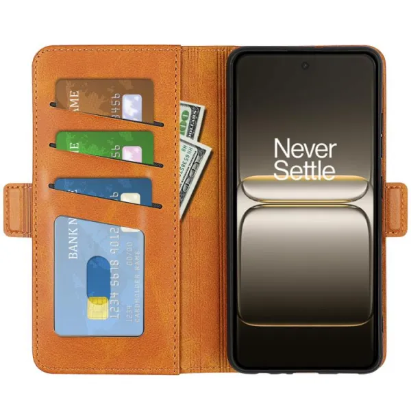 SIDE Peňaženkové puzdro pre OnePlus Nord 5 5G svetlohnedé