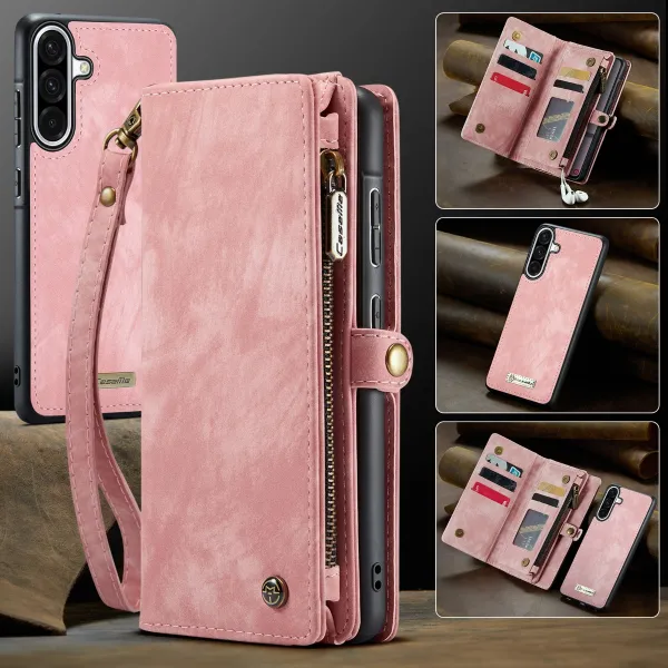 WALLET Ochranný kryt s peňaženkou 2v1 pre Samsung Galaxy A17 / A17 5G ružový