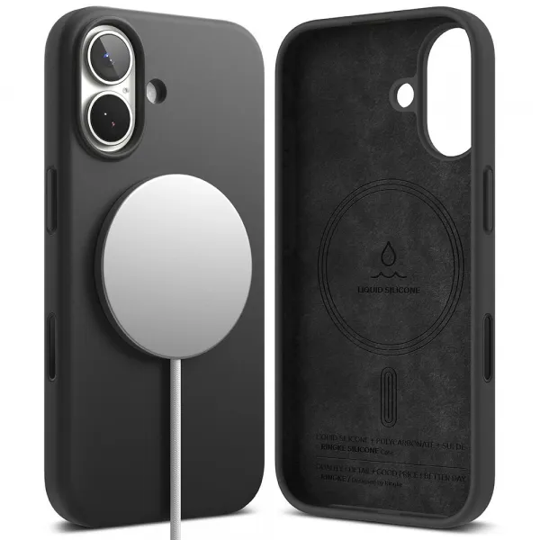 RINGKE SILICONE MAGSAFE Ochranný kryt Apple iPhone 17 BLACK