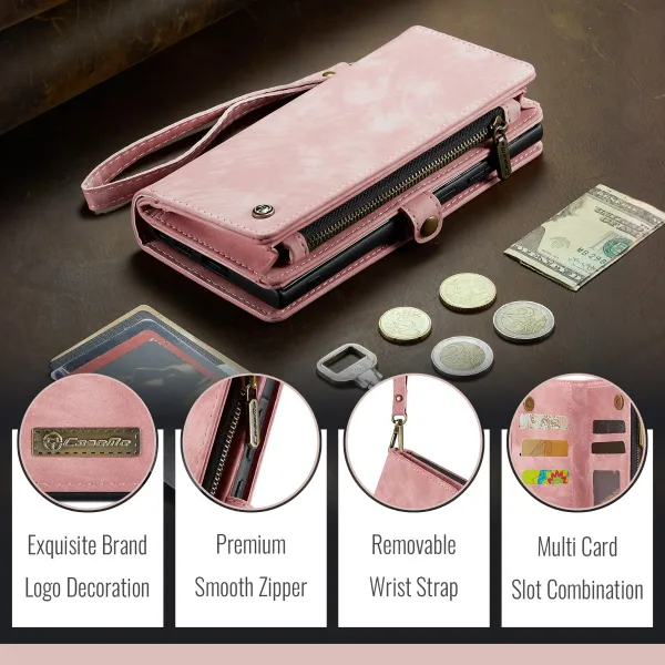WALLET Ochranný kryt s peňaženkou 2v1 pre Samsung Galaxy A17 / A17 5G ružový