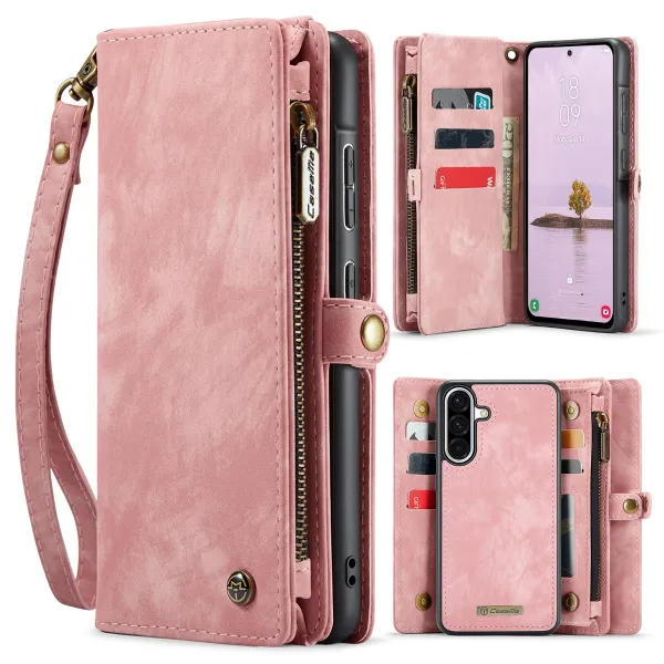 WALLET Ochranný kryt s peňaženkou 2v1 pre Samsung Galaxy A17 / A17 5G ružový