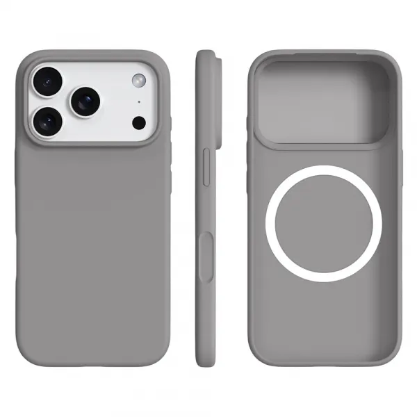RUBBER MAGSAFE Silikónový kryt pre Apple iPhone 17 Pro šedý